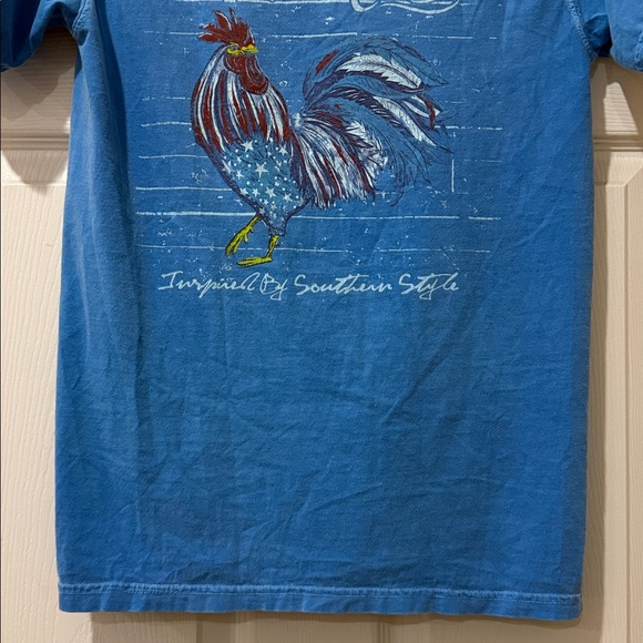 Southern Fried Cotton Vibrant Blue Short Sleeve Tee - Picture 10 of 10